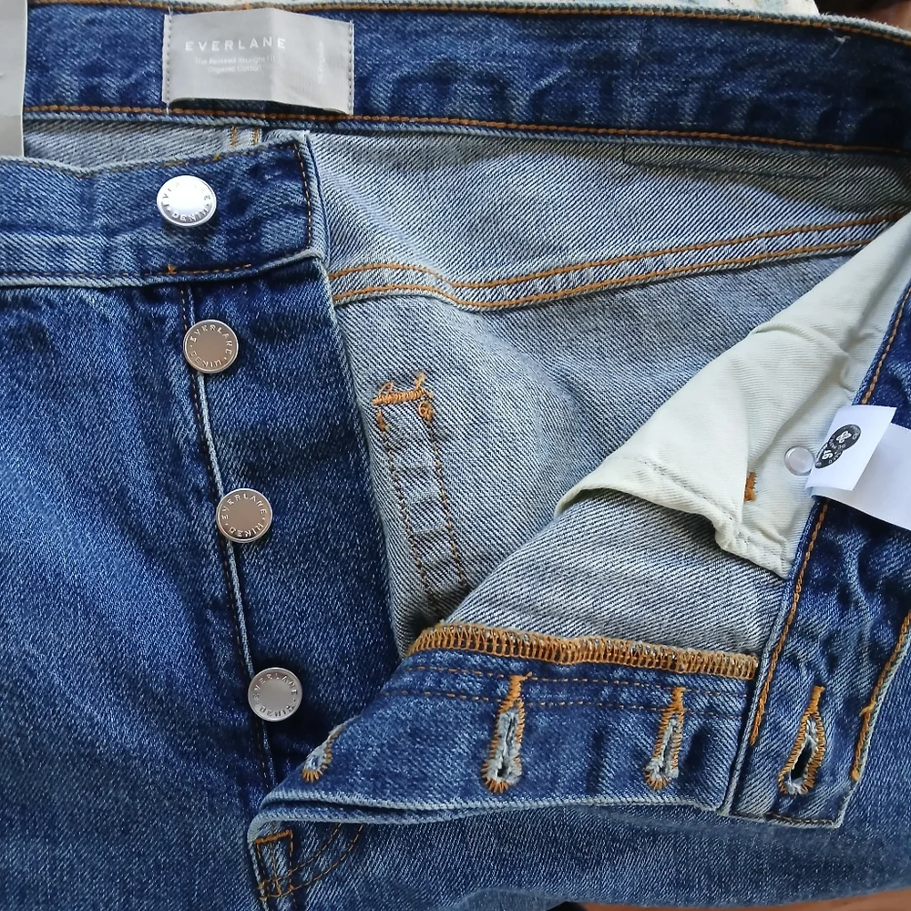 Everlane Blue Straight Leg Jeans Classic Style - (EUC) - Picture 4 of 10